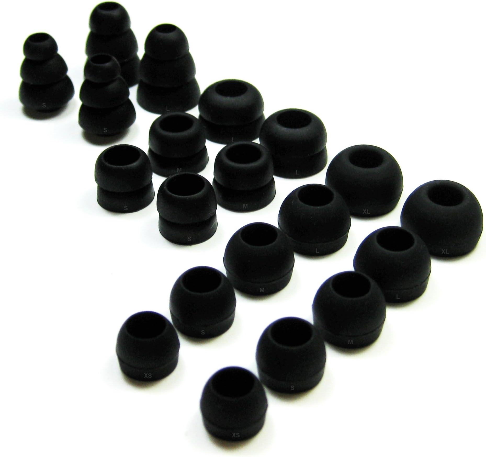 20pcs Ergonomic Fit Kit (DF-TF-5SZ) Compatible with Thinksound ms02 ms01 Monitor Series, ts03 + mic, ts02 + mic, ts02, ts01 Sport, ts01, Rain Rain2 Rain3 Earphones- Replacement Eartips Earbuds