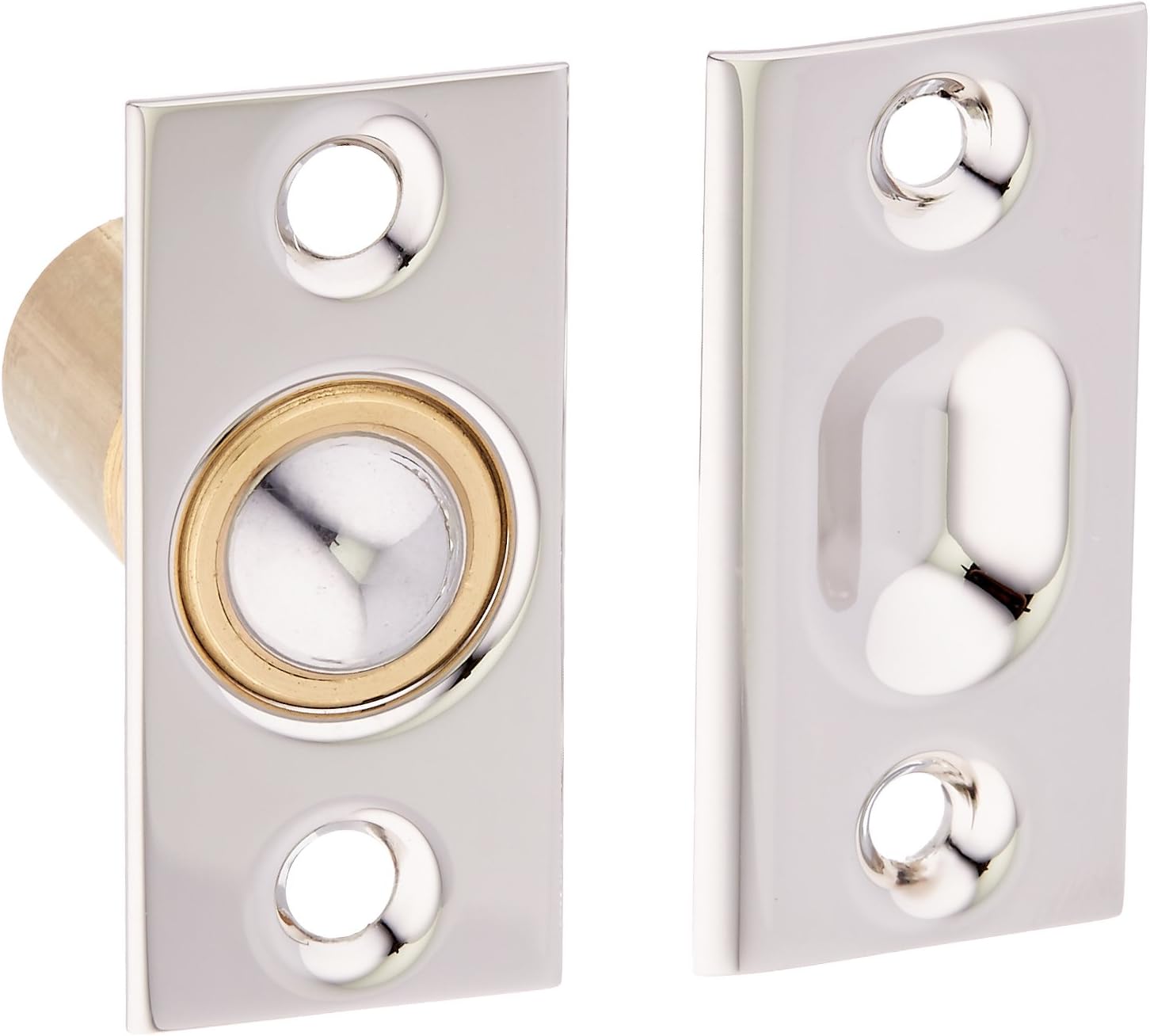 Baldwin 0425140 Adjustable Ball Catch, Bright Nickel