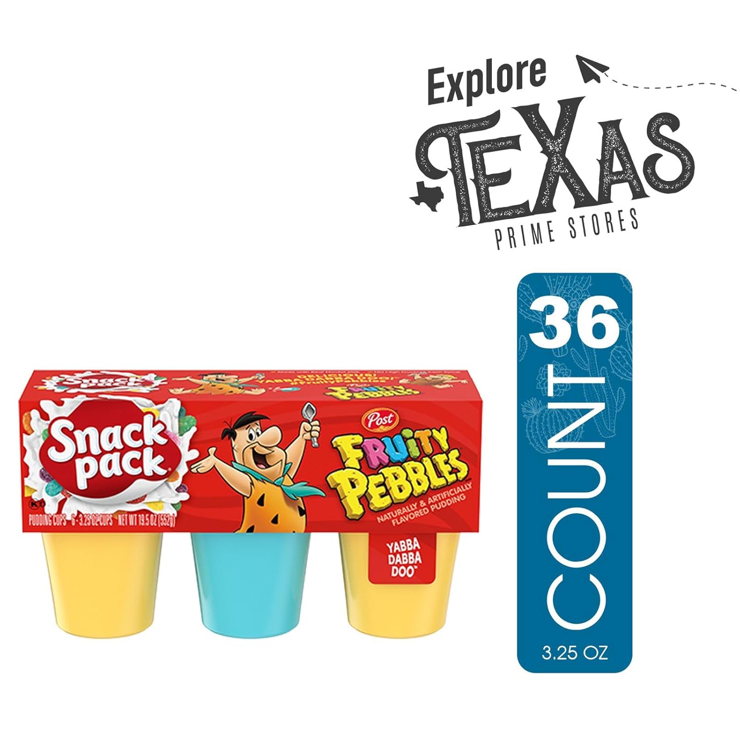 Snack Pack - Lavinia Essentials Bundle: 36-Count of Fruity-Pebbles Flavored Pudding, Gluten-free, Kosher On-The-Go 3.25 Plastic Cup + 1 Utility Prop.