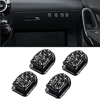 Vista 1 de WINKA Ganchos brillantes para automóvil, 4 piezas, accesorios de cristal, lindo gancho para salpicadero, llaves, lentes de sol, gancho