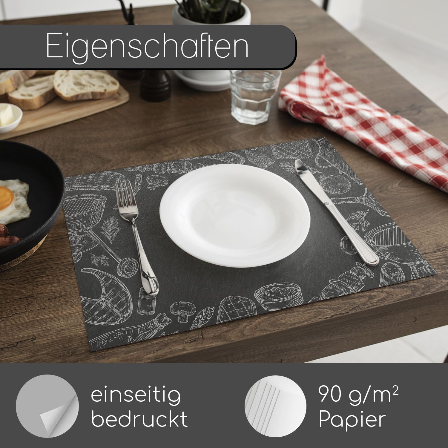PLACEMAT PAPIER 30X40CM BORDEAUX | Horeca Groothandel
