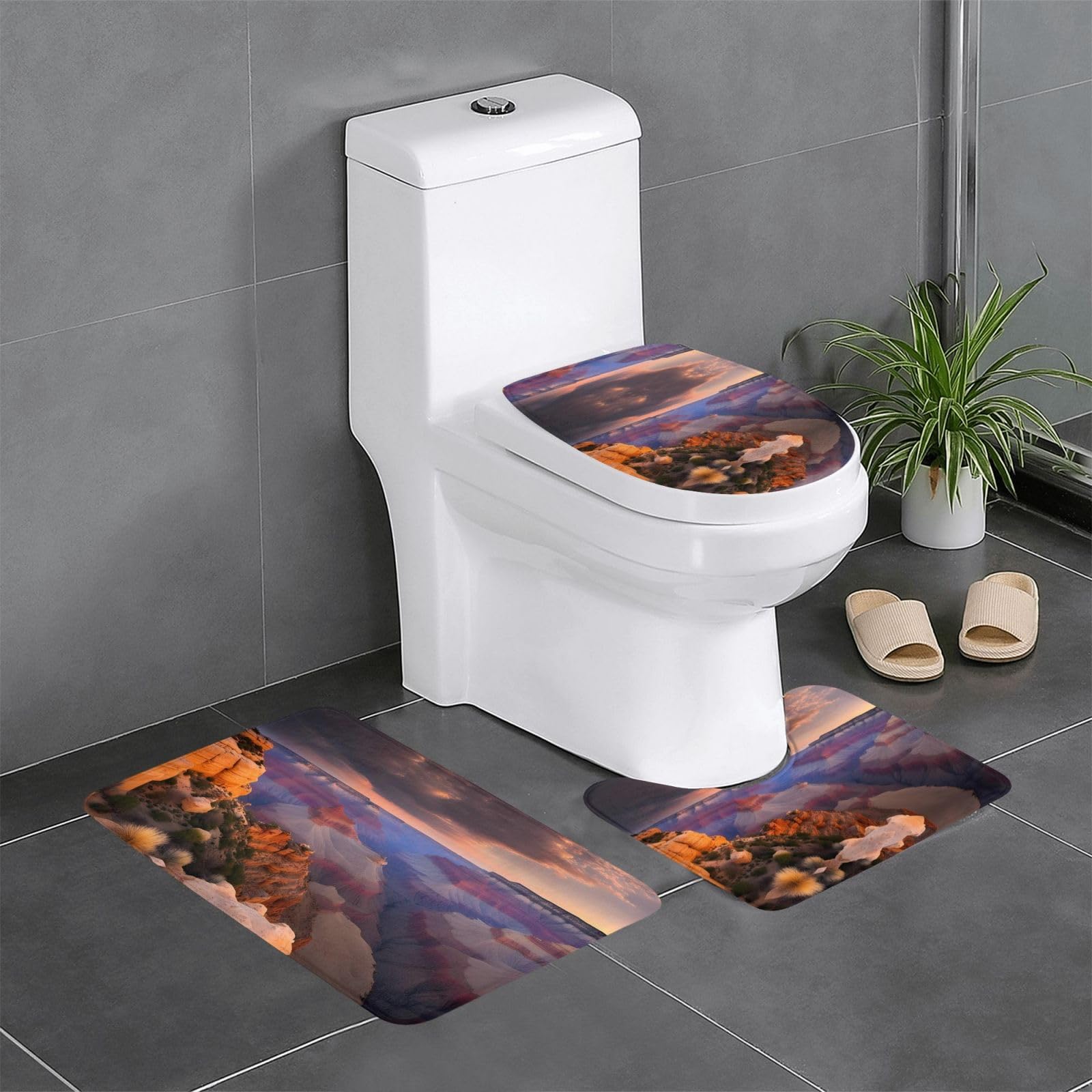 Tapis de bain antidérapants à séchage rapide Beauty Grand Canyon lot de 3