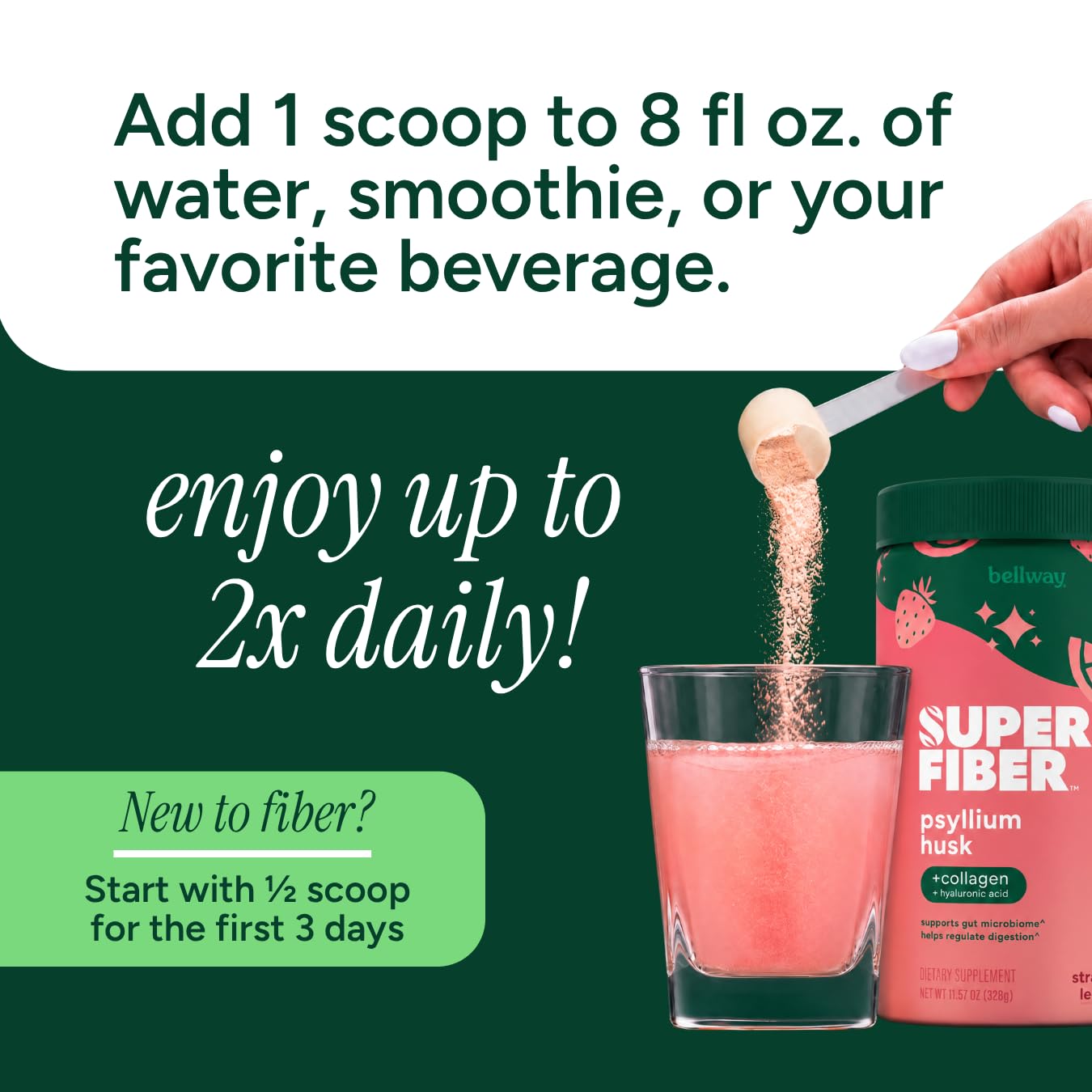 Bellway Super Fiber + Collagen, Sugar-Free Psyllium Husk Powder — Amazon image 9