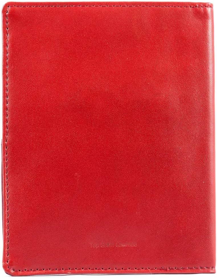 Big Skinny Leather Passport Holder Slim Wallet, Holds Up to 16 Cards and 2 Passports, Red : Clothing, Shoes & Jewelry