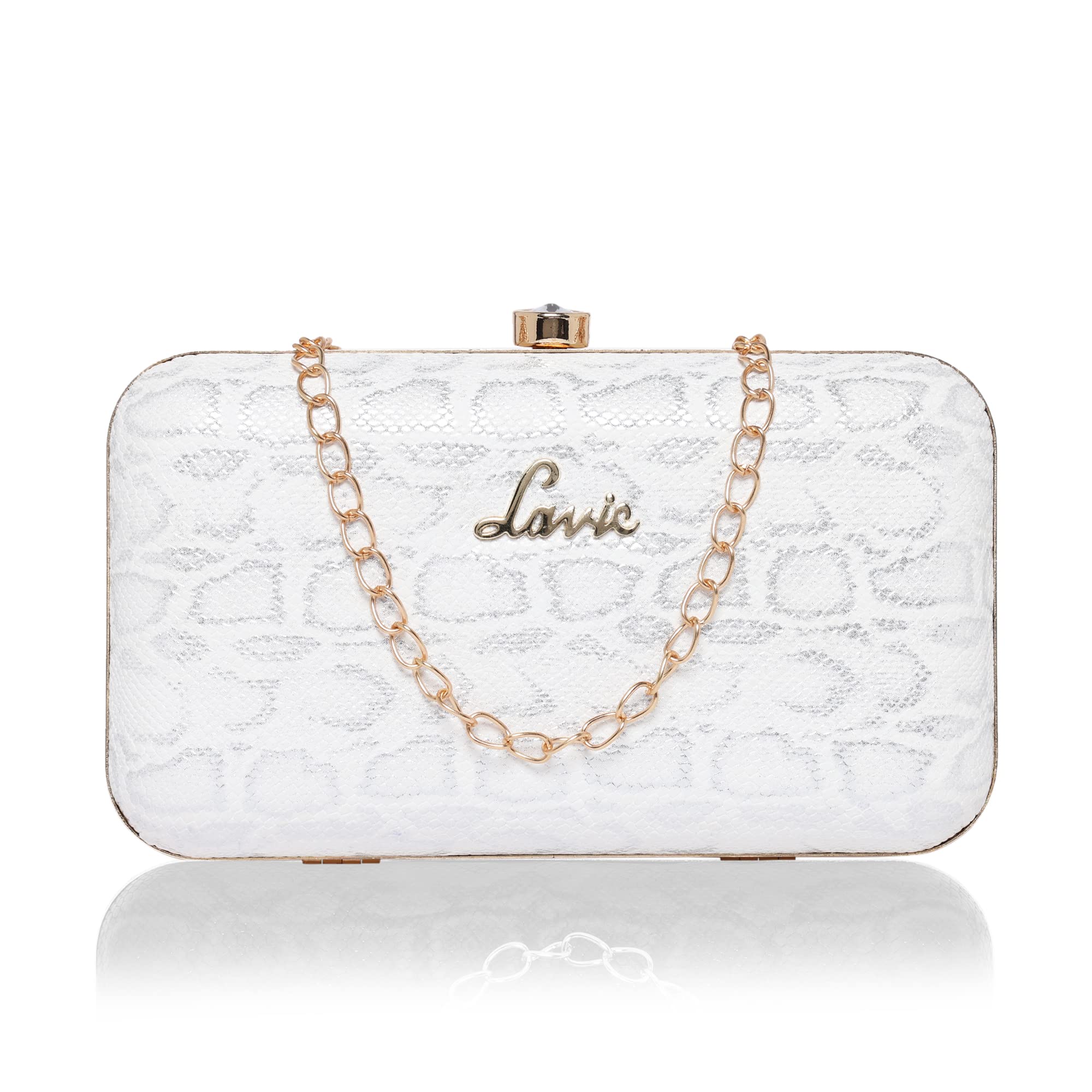 Lavie Womens Blink Framed Clutch Silver Ladies Purse Handbag (B09XJ3MFVB) Amazon Price History, Amazon Price Tracker