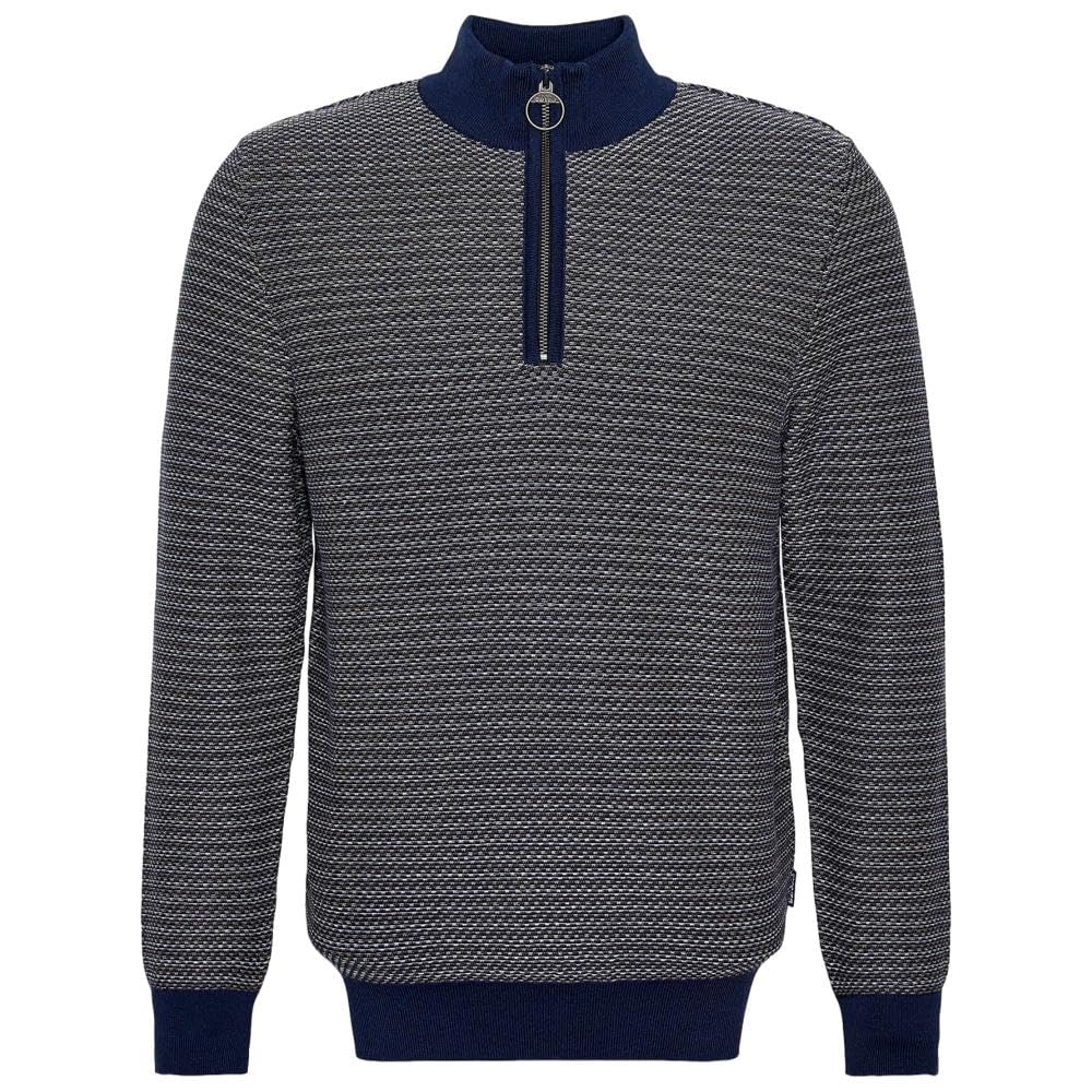 Barbour Men's Dunstan Half-Zip Jumper, Navy (MKN1553NY91, US Barbour Men's Dunstan Half-Zip Jumper, Navy (MKN1553NY91, US