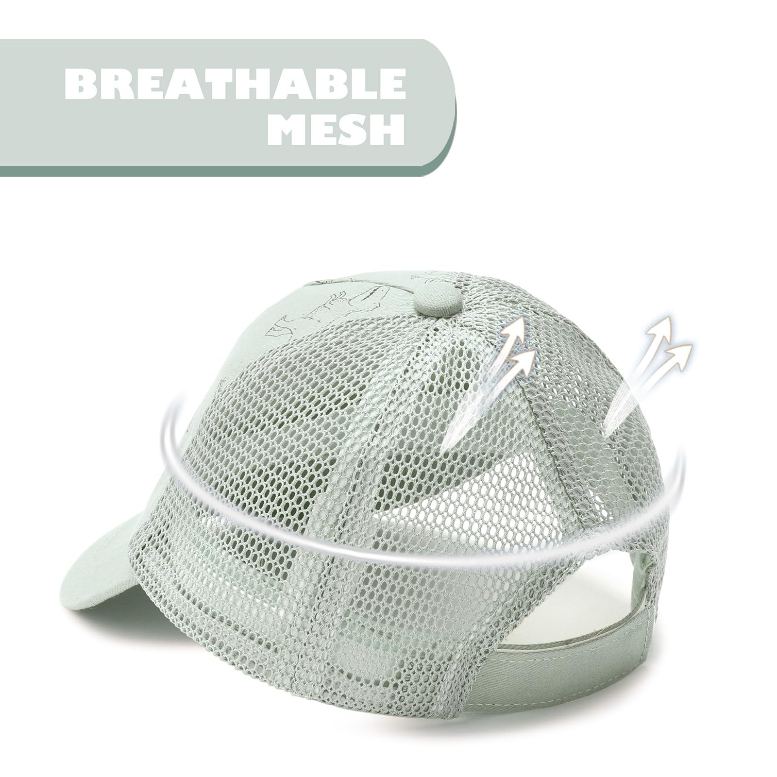 DRESHOW Maluch Bejsbolówka Czapka Dziecko Słońce Czapka Urocze Jednolity Kolor & Dinozaur Wzór Czapki Unisex Dziecko Trucker Czapki Niemowlę Maluch Dziecko Czapki dla Chłopcy Dziewczynki