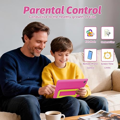 Miniatura 4 de MUISOO Tablet infantil de 10 pulgadas con funda, tableta Android 15 para niños de 3 a 12 años, 20 GB+64 GB (expansión de 1 TB TF), procesador