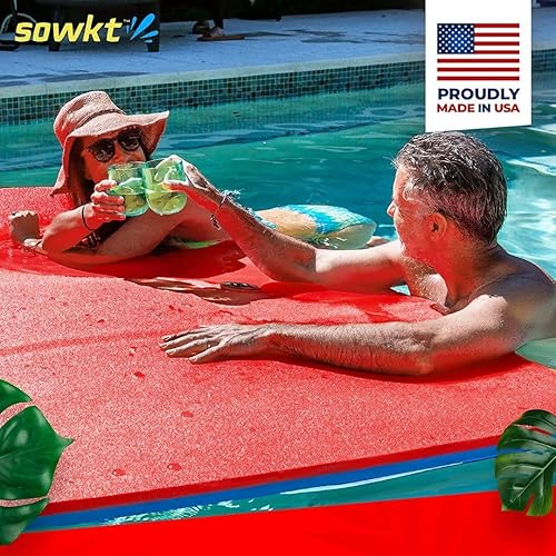 Vista 18 de Premium Made in USA Lily Pad Floating Mat for Lakes and Pools (9x6 & 12x6 ft) - Great for The Lake, Pool, Boat or as a Floating Dock - Giant Lilly