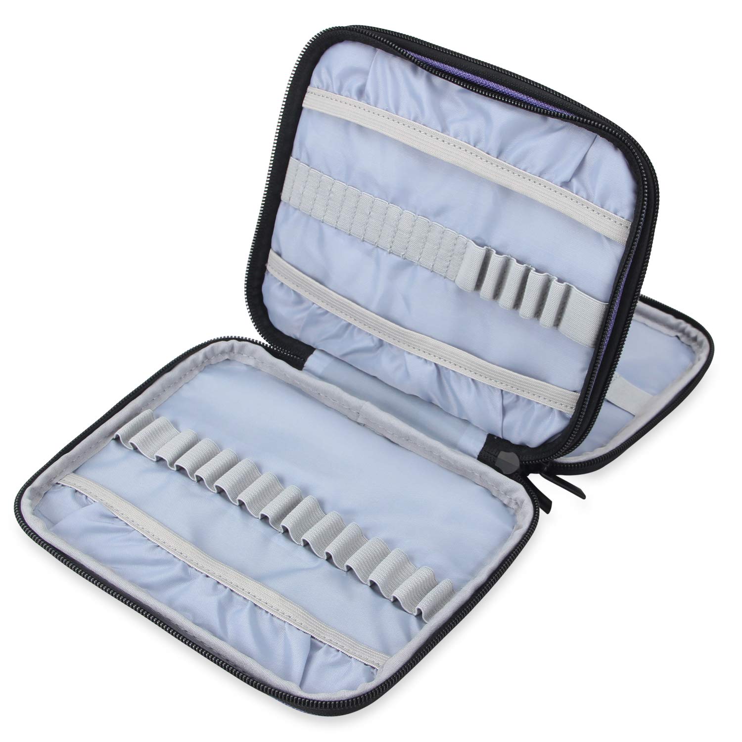 Teamoy Estuche de Agujas Circulares para Tejer Funda para Kits de Ganchillo de Agujas Organizador Bolsa de Herramientas Juego del Ganchos