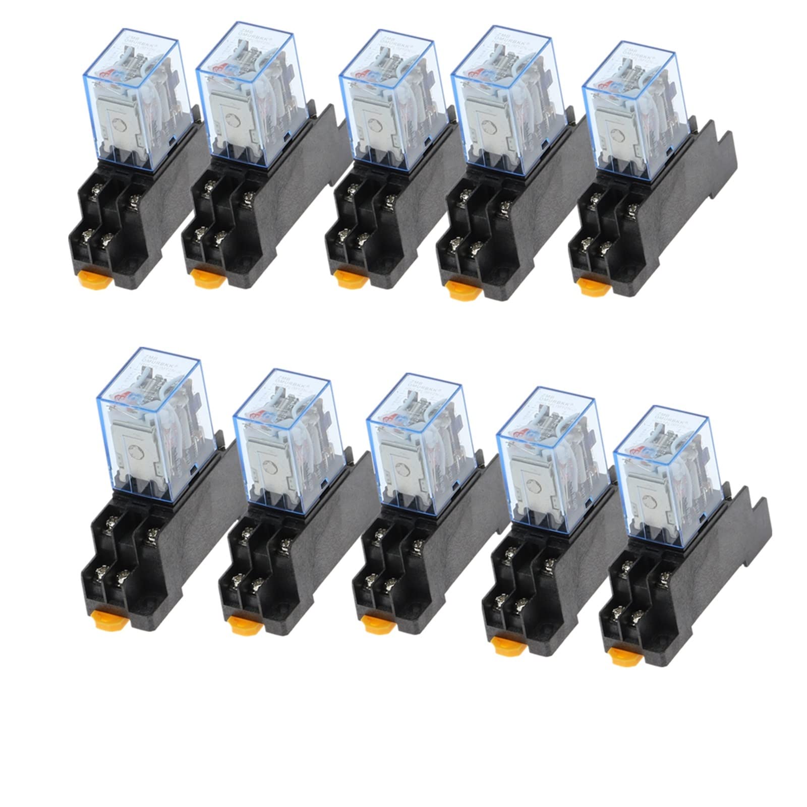 Kit de 10 relais MY2NJ DPDT avec embase pour optimiser vos tableaux de commande d'atelier