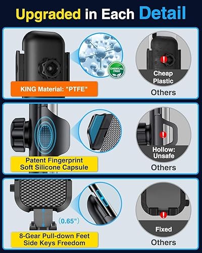 Miniatura 5 de Soporte universal de teléfono para automóvil 3 en 1, edición mejorada, compatible con tablero, parabrisas, ventilación, camión, compatible con