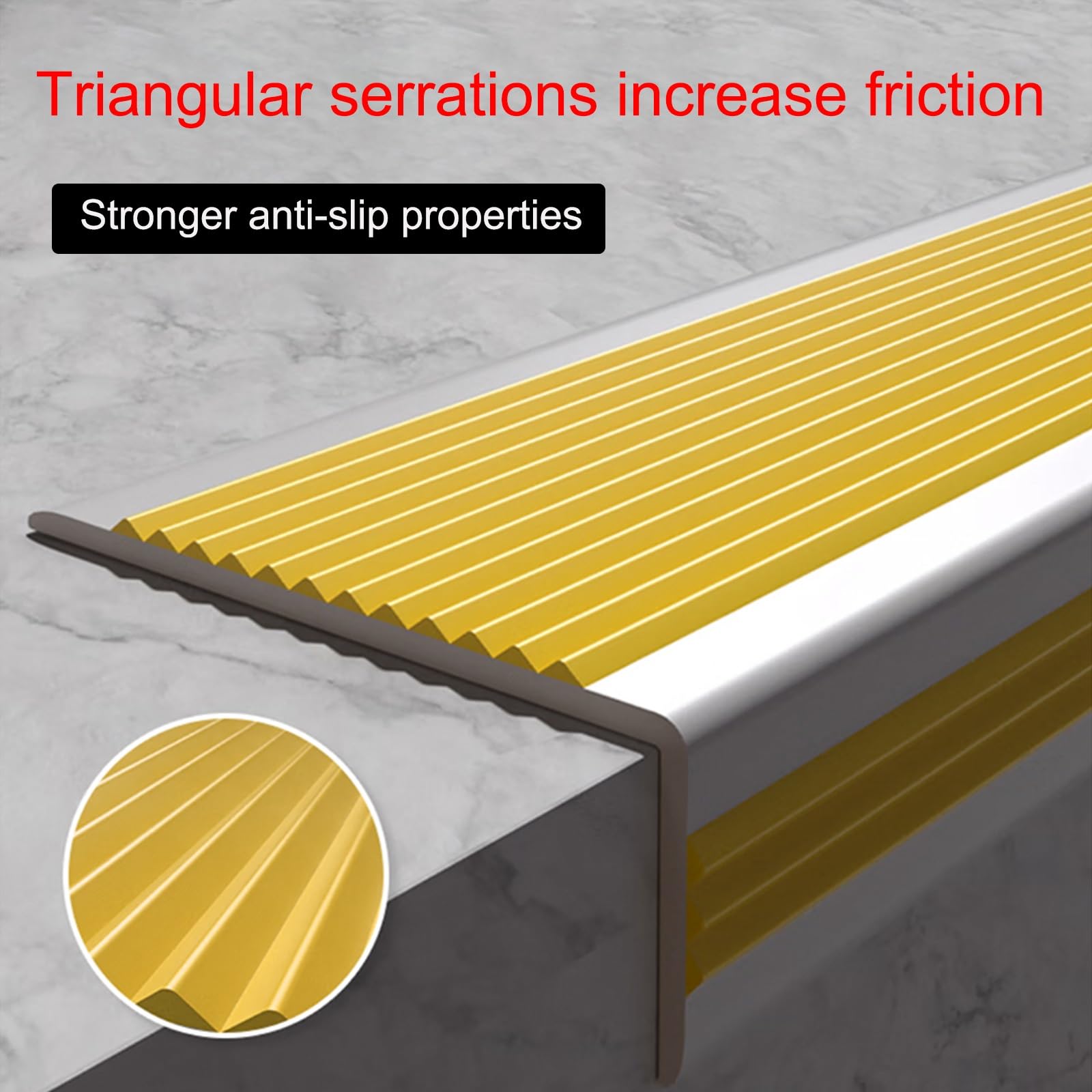 Autoadhesiva Antideslizante para Escaleras Interiores, Cinta Antideslizante Escaleras, Alfombrillas para Escalones Interior, Lavable, Para Peldaños Exteriores(Brown,5 * 2.5CM/1.9 * 0.9IN)
