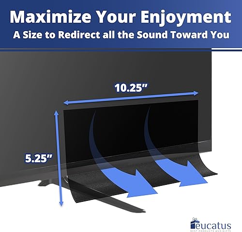 Miniatura 3 de EUCATUS BEST PRODUCTS & GIFTS Juego de amplificadores pasivos de altavoz de TV: redirige el sonido de cine en casa hacia ti, no hacia el suelo.