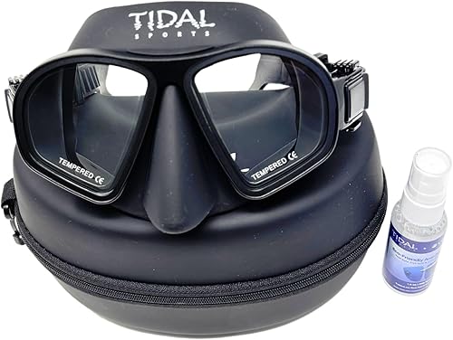 Miniatura 2 de Tidal Mask Aluma Pro con tecnología avanzada antivaho - para buceo, esnórquel y apnea. Lente de vidrio templado de bajo volumen. Máscara antivaho