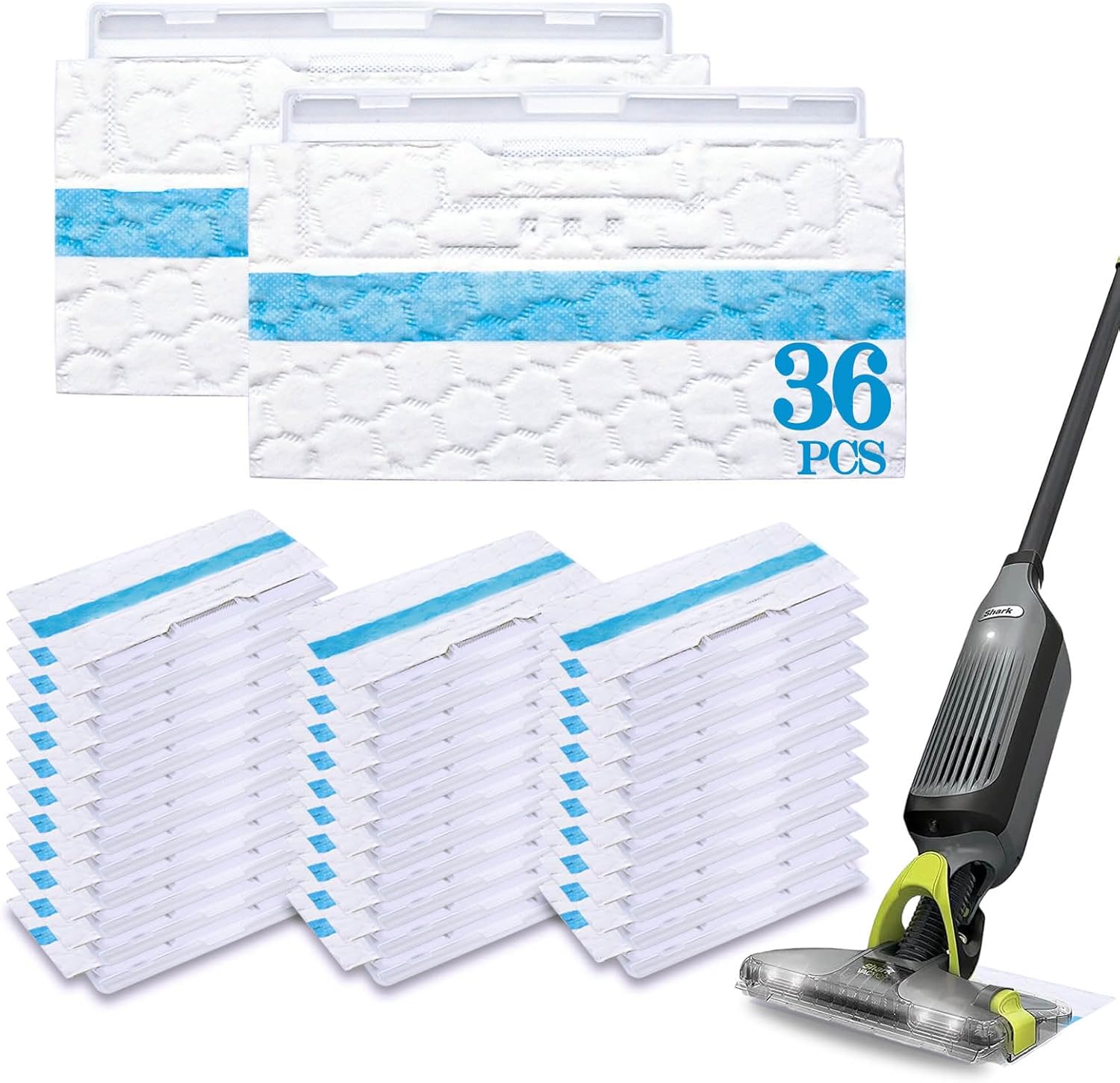 Mocsicka 36 Pcs Shark Vac Mop Pads Replacement for VM252