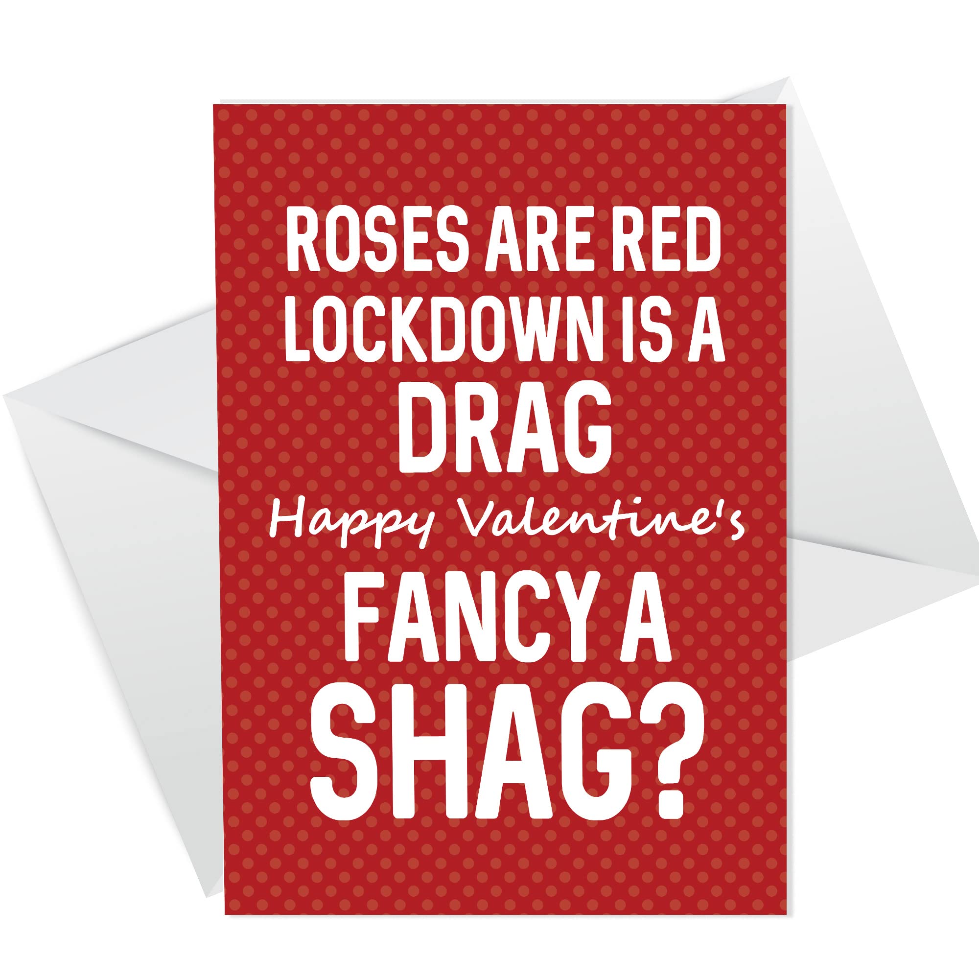 RED OCEAN Funny Rude Valentines Day Lockdown Card For Girlfriend Wife Novelty Humour Card For Her