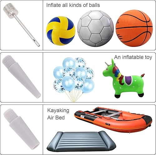 Miniatura 3 de Tobefore Bomba de suelo para bicicleta, bomba de pie de bicicleta portátil con válvula Presta y Schrader, manómetro externo, mini bomba de bicicleta