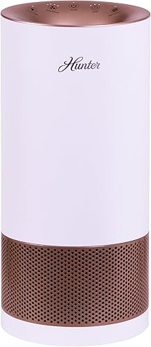 Hunter Purificadores de aire redondos HP400 para el hogar, torre purificadora de aire HEPA verdadera para mascotas, olores, alérgenos, humo, polvo,
