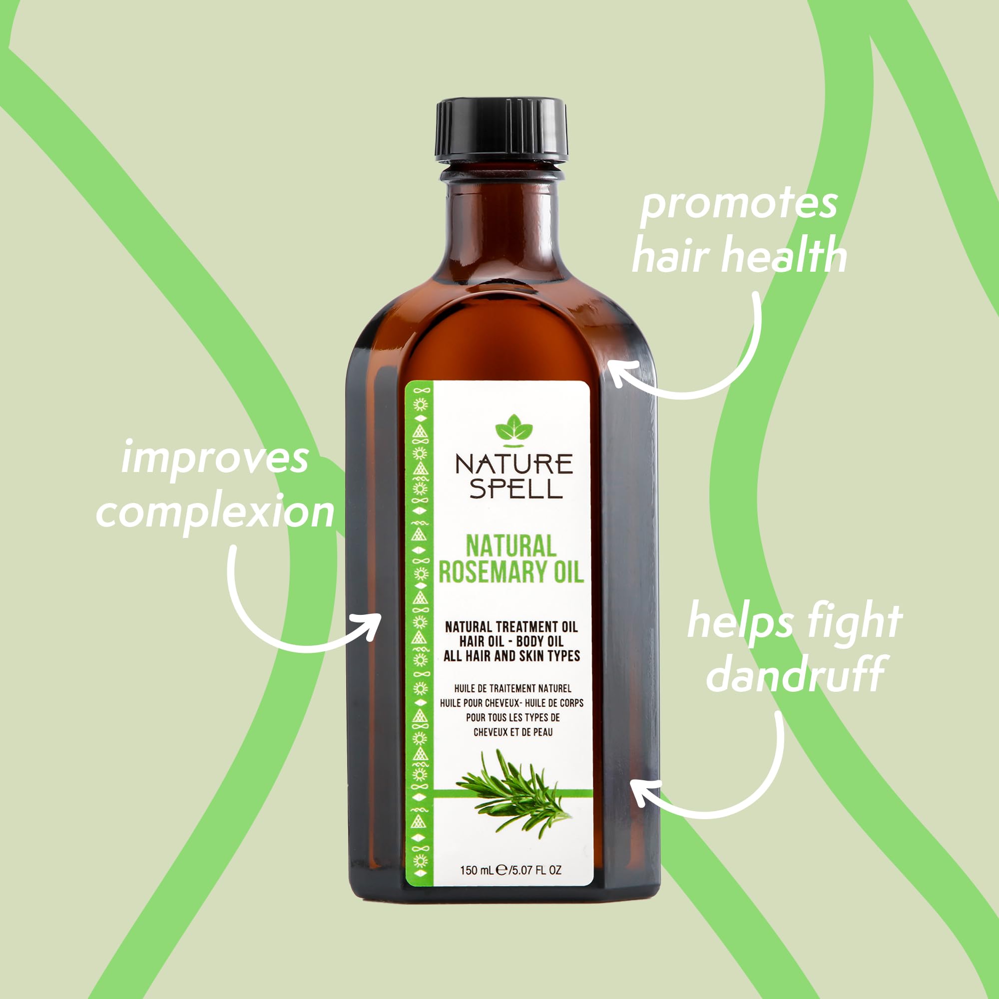 Nature Spell Hair Growth Duo with Rosemary & Pumpkin Oils, Pre-Diluted Oil Set to Strengthen Hair and Nourish the Scalp - Image 4