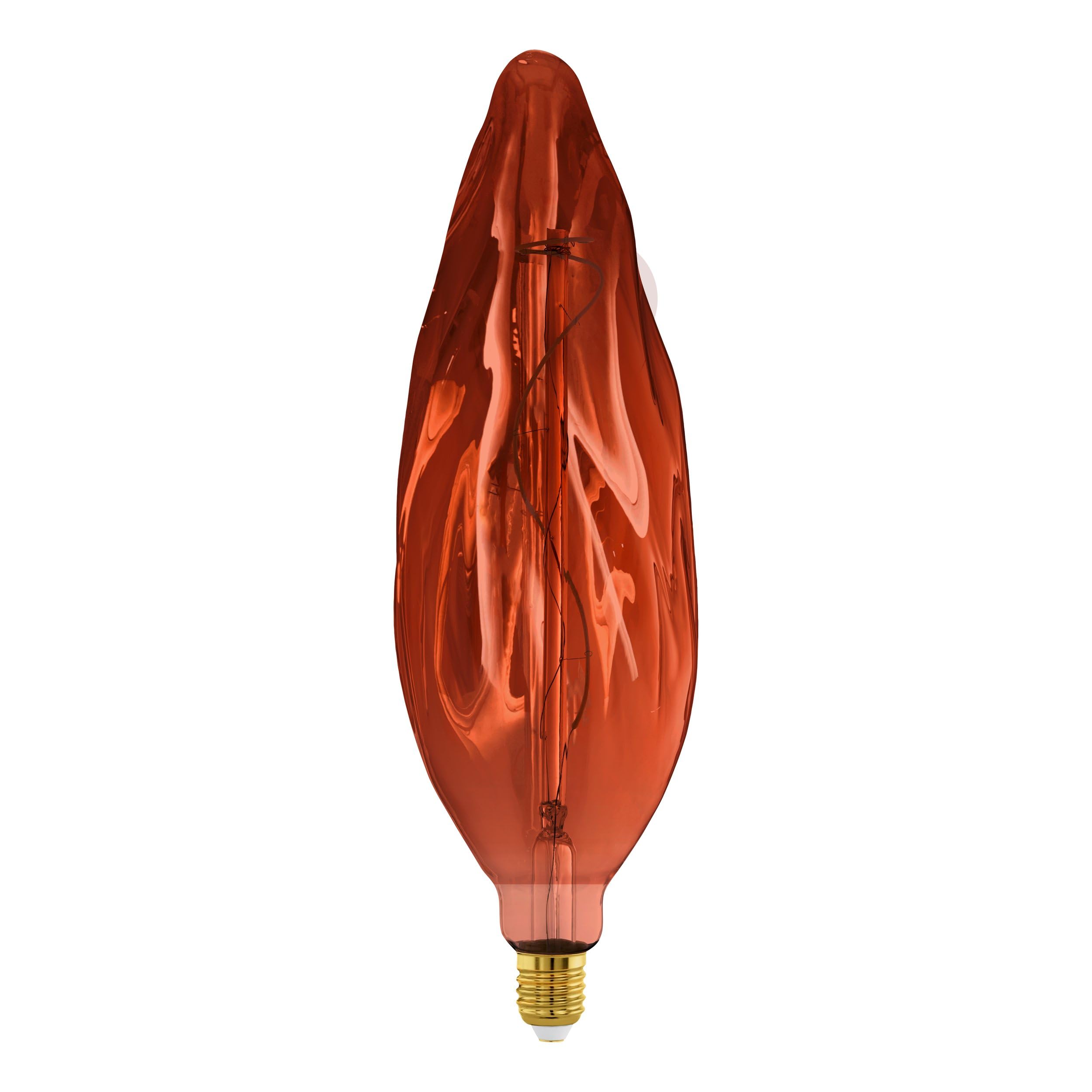 Eglo XXL E27 dimmable lamp, Spiral LED Retro Bulb Large Size, Extra-Large Vintage Decorative Light in Copper, 4 watts, 20 lumens, Warm White, 2000 K, Length 34.5 cm