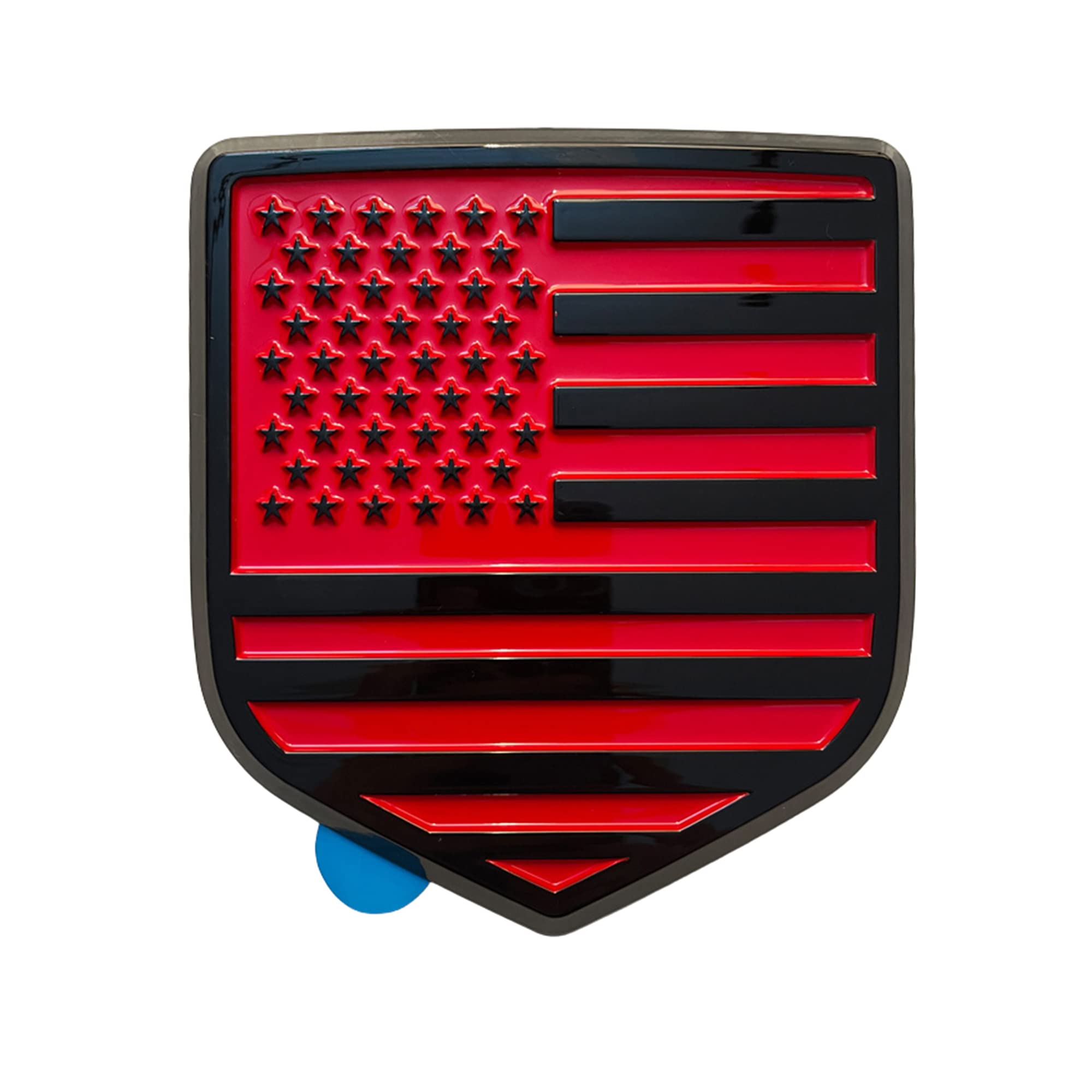 NEUZIK American Flag Badge Ram Emblem - Fits 2009-2018 Dodge Ram Tailgate (Red Metal Truck Emblem)