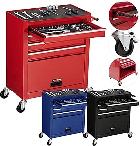 Carrello Portautensili AREBOS 4 Cassetti - Con 81 Attrezzi E Ruote Frenanti - Foto 11