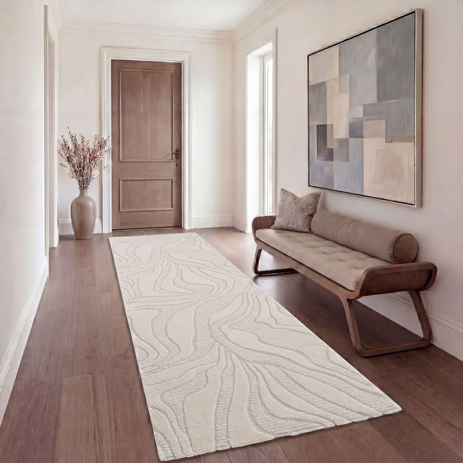 Tapis de salon soft-touch Panglao : l'élégance du design abstrait haut de gamme