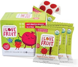 YOU LOVE FRUIT - APPLE & CINNA-SIDEKICK All Natural Fruit Snacks, Healthy Snack Pack, Real Fruit! Gluten Free, Non GMO, Vegan, Low Carb, Low Fat, Kosher, Variety Pack, Great For Adding To Gift Box, 1.0 oz (Pack of 12)