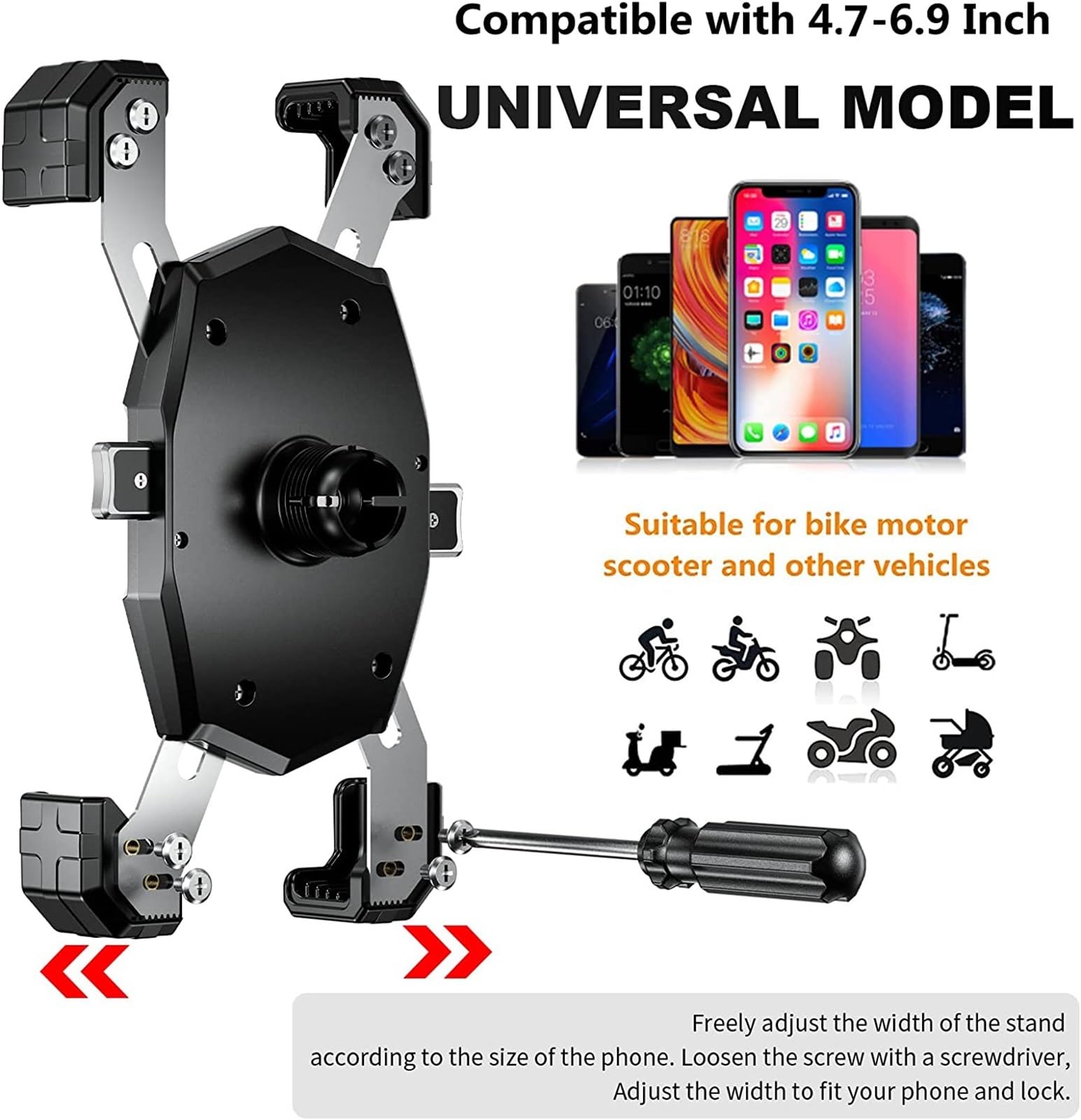 Support De Téléphone Étanche pour Moto, Fixation pour Guidon.