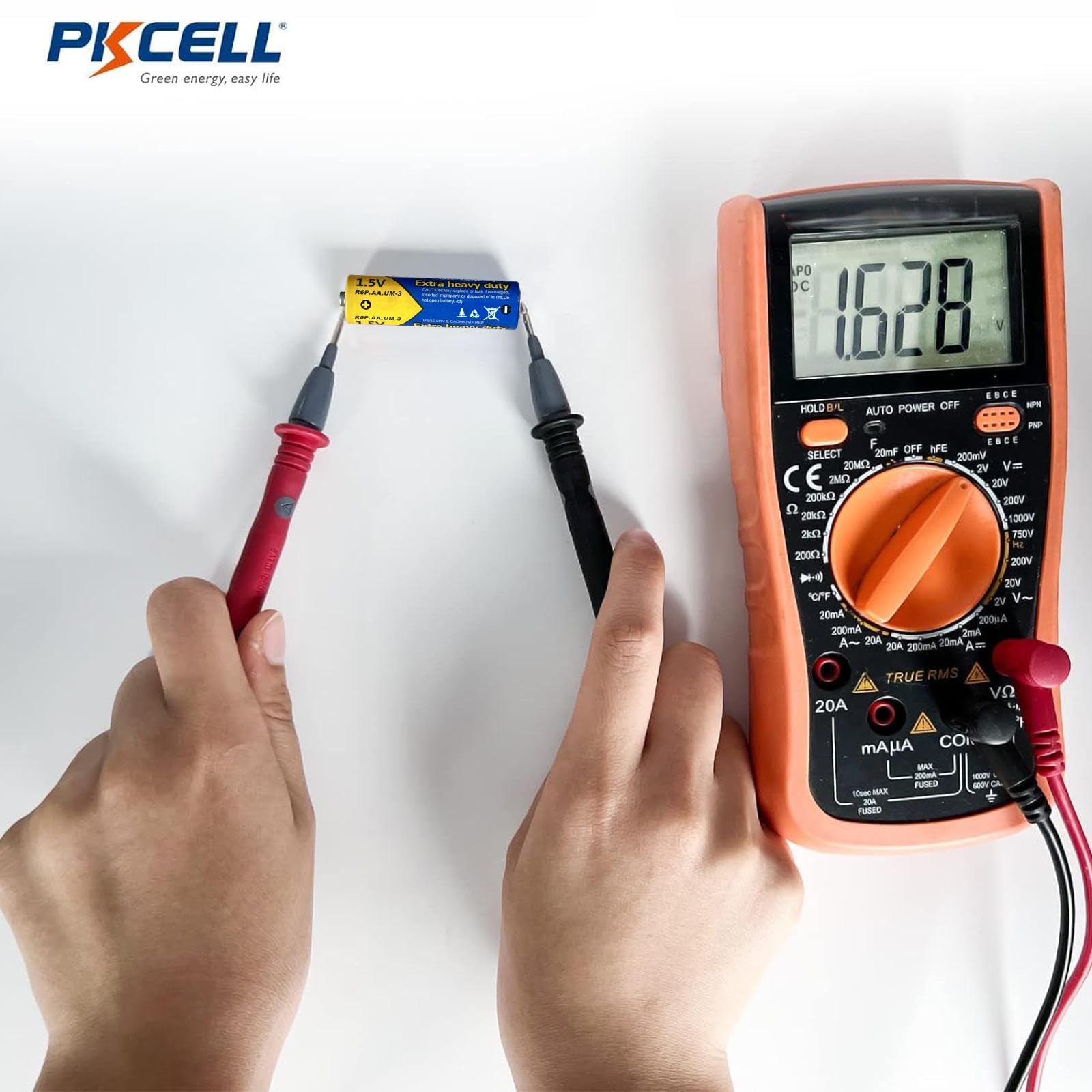 PKCELL - 40 batterie AA, R6P + 40 batterie AAA, R03P, 1,5 V al carbonio