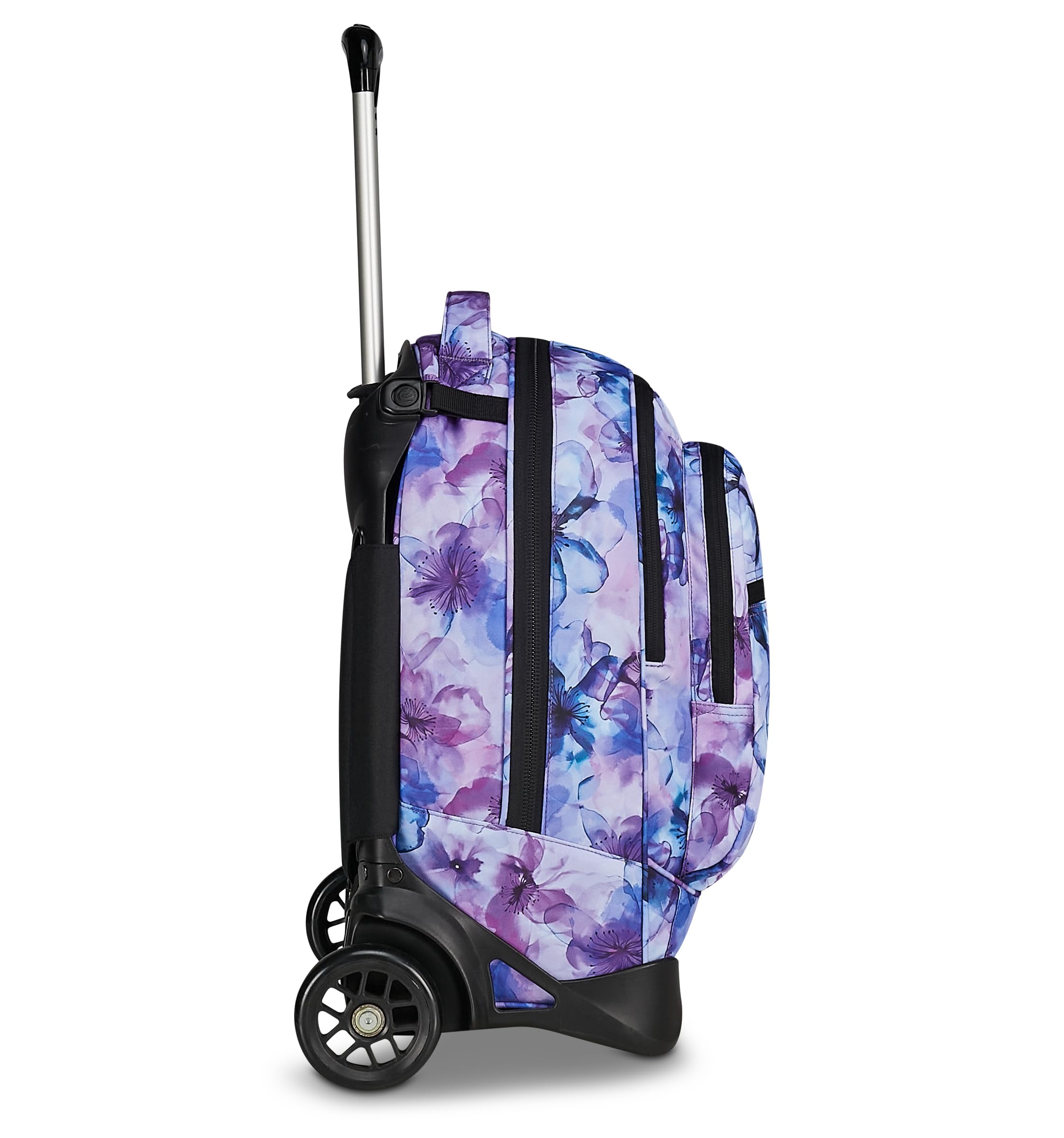 Invicta Trolley Scuola Plug Fantasy, Viola, 34 L, Doppio Scomparto, Cross-over System, Tasca attrezzata, Scomparto porta pc, Tasca portaborraccia, Scuola media e superiore, Ragazza