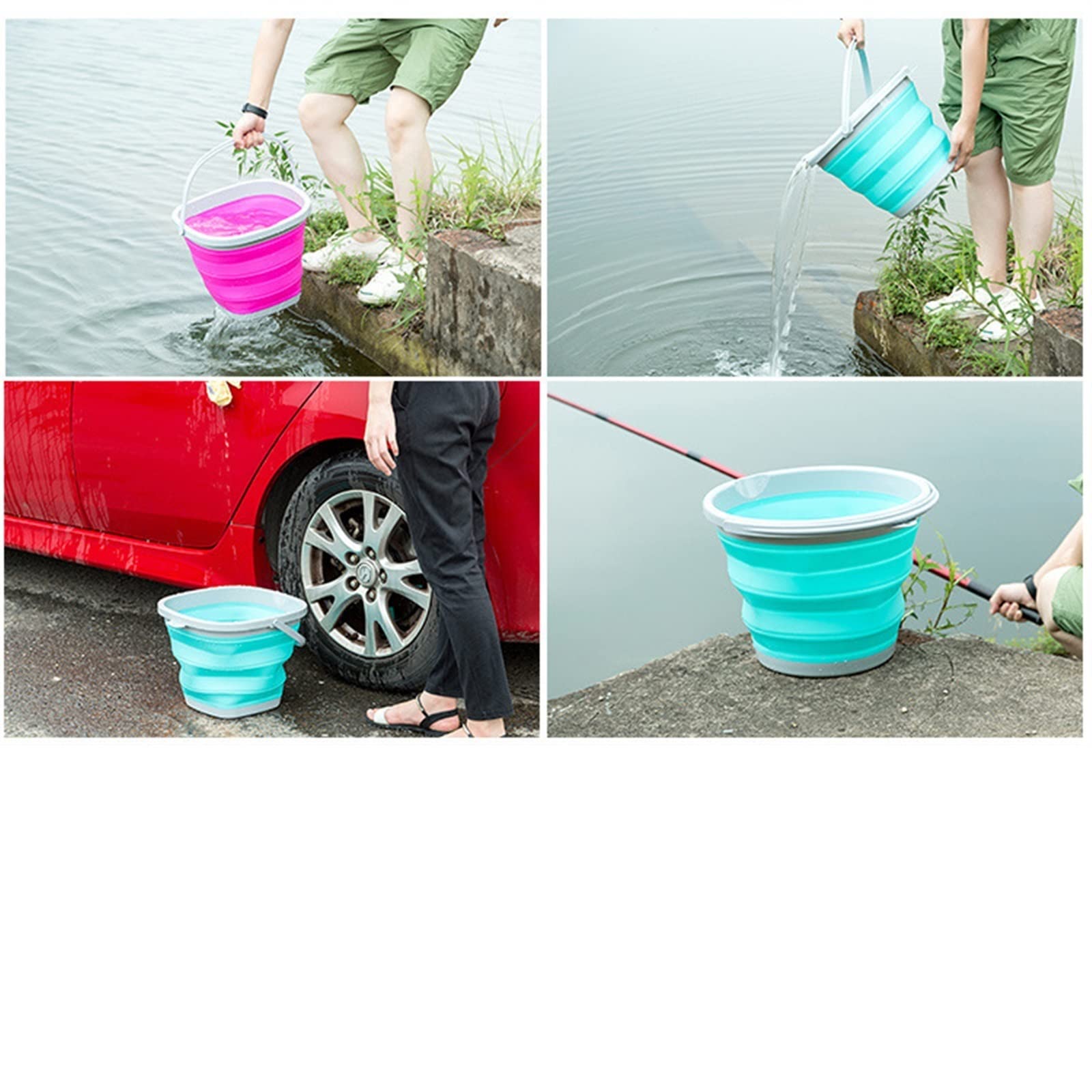 Secchio Pieghevole Silicone 10L - Salvaspazio 32cm