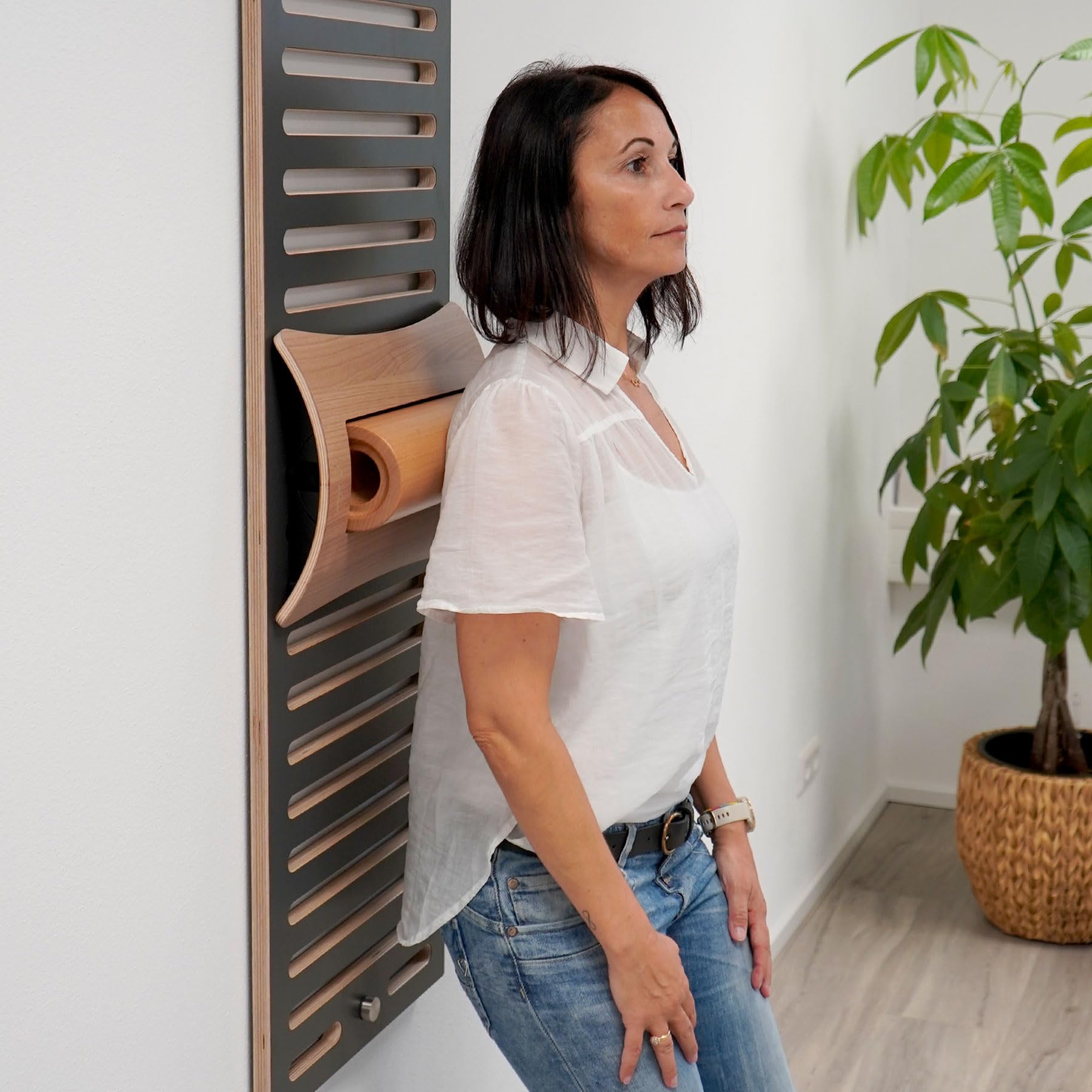 MaxFitness Faszienrollen – verschiedene Varianten - SpikeRoll, WoodRoll, ClassicRoll, DuoRoll - Rückenmassage, Fußmassage, Reflexzonen, Triggerpunkte, Faszientraining (WoodRoll)