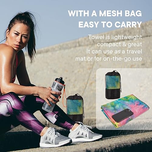 Miniatura 31 de Toallas de yoga, toalla antideslizante para esterilla de yoga caliente con puntos de agarre, manta de yoga de microfibra suave súper absorbente para