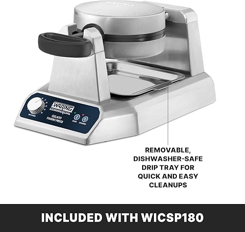 Vista 18 de Waring WBW300X - Máquina para hacer gofres de una sola burbuja con rejillas de aluminio fundido, 120 V, 1200 W, enchufe de 5 a 15 fases