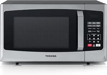 Toshiba 800w 23L Microwave Oven with Digital Display, Auto Defrost, One-Touch Express Cook, 6 Pre-Programmed Auto Cook Settings, and Easy Clean - Stainless Steel Door Handle Microwave - ML-EM23P(SS)