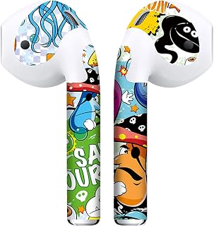 APSkins 2 Piece Printed Skin Wraps Compatible with Apple Airpods – Earpods Stickers & Vinyl Protective Decal for Protection & Customization - Apple Airpods Accessories (Graffiti)