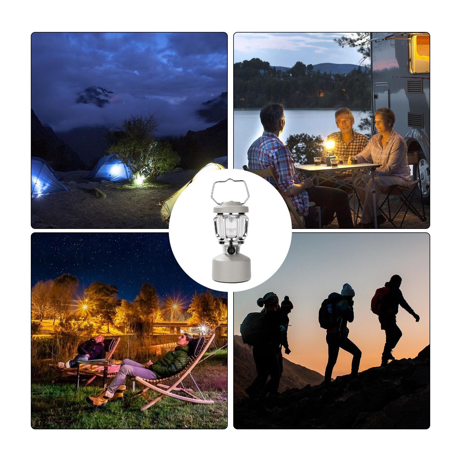 Lanterna da campeggio portatile - Illuminazione esterna a batteria | torcia a LED impermeabile | Luce notturna ricaricabile per stalle di casette da giardino per escursioni cottage casa