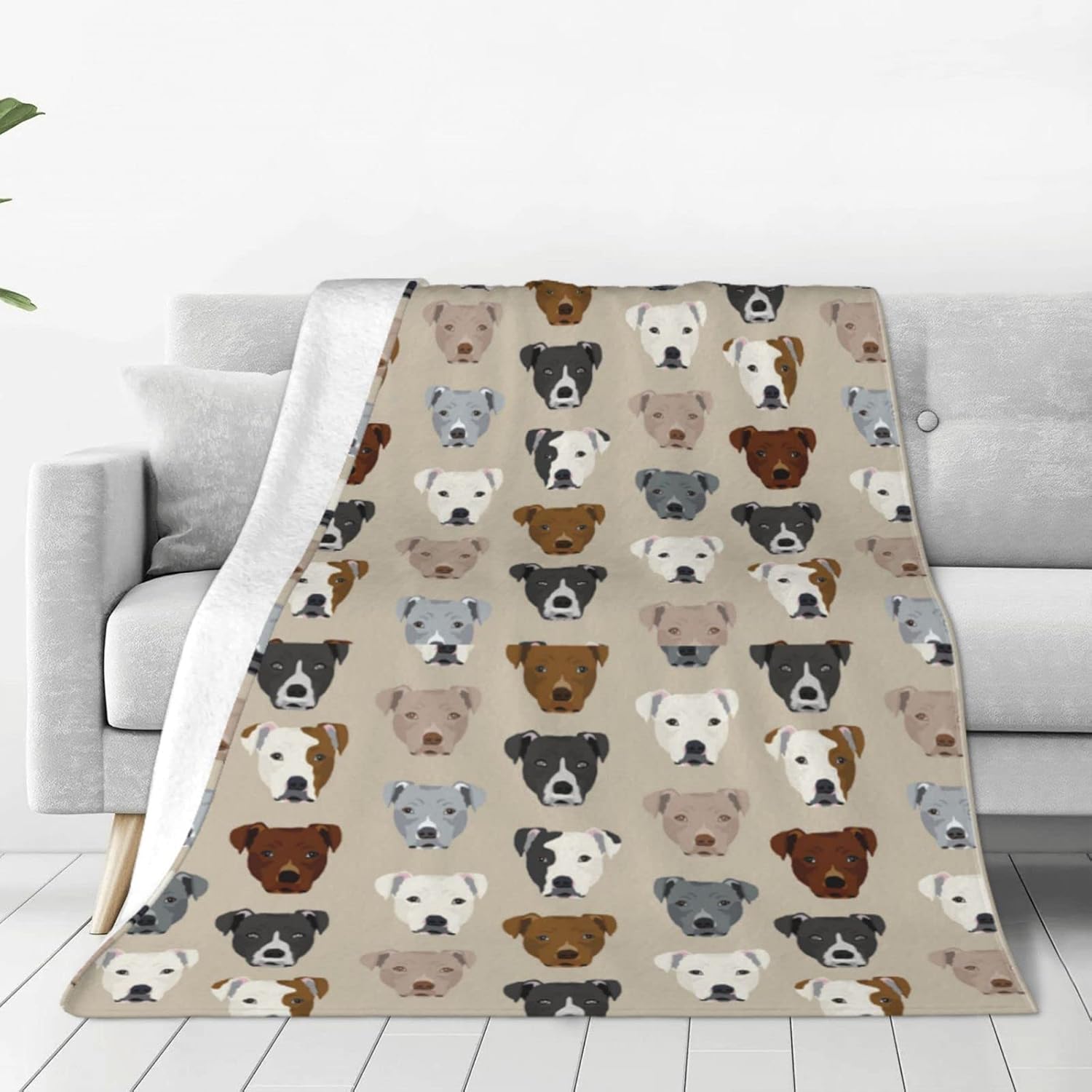 50"X40" Pitbull Soft Fleece Throw Blanket Warm and Cozy for