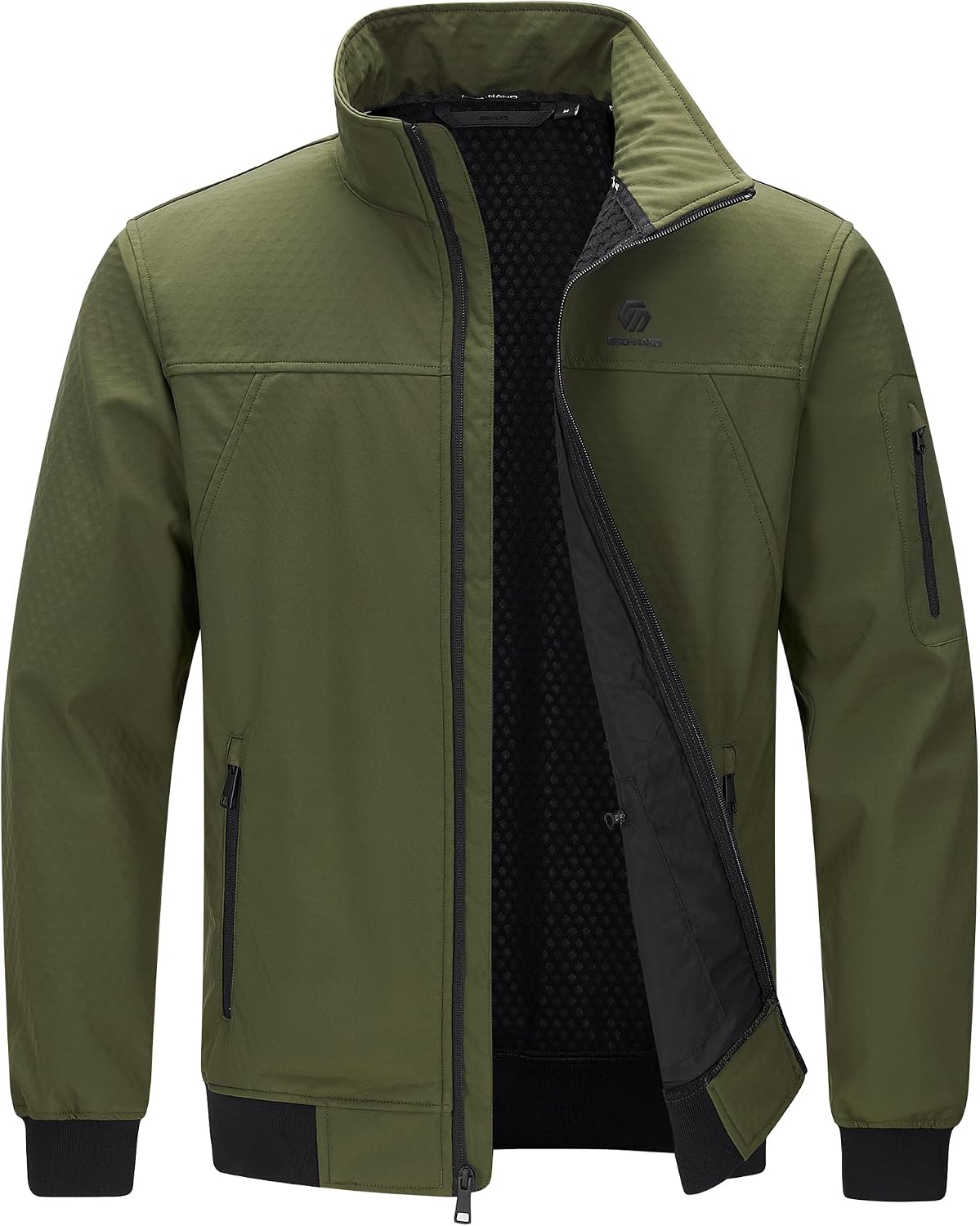 Men's Waterproof Lightweight Fleece Lined Softshell Jacket