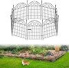 Tall Garden Fence Animal Barrier with Gate, 36 inH 8 Panels Garden Fences and Borders for Dogs, Dog Fence Outdoor for Yard, Total Length 17.5 Ft Metal Temporary Fencing│Patented