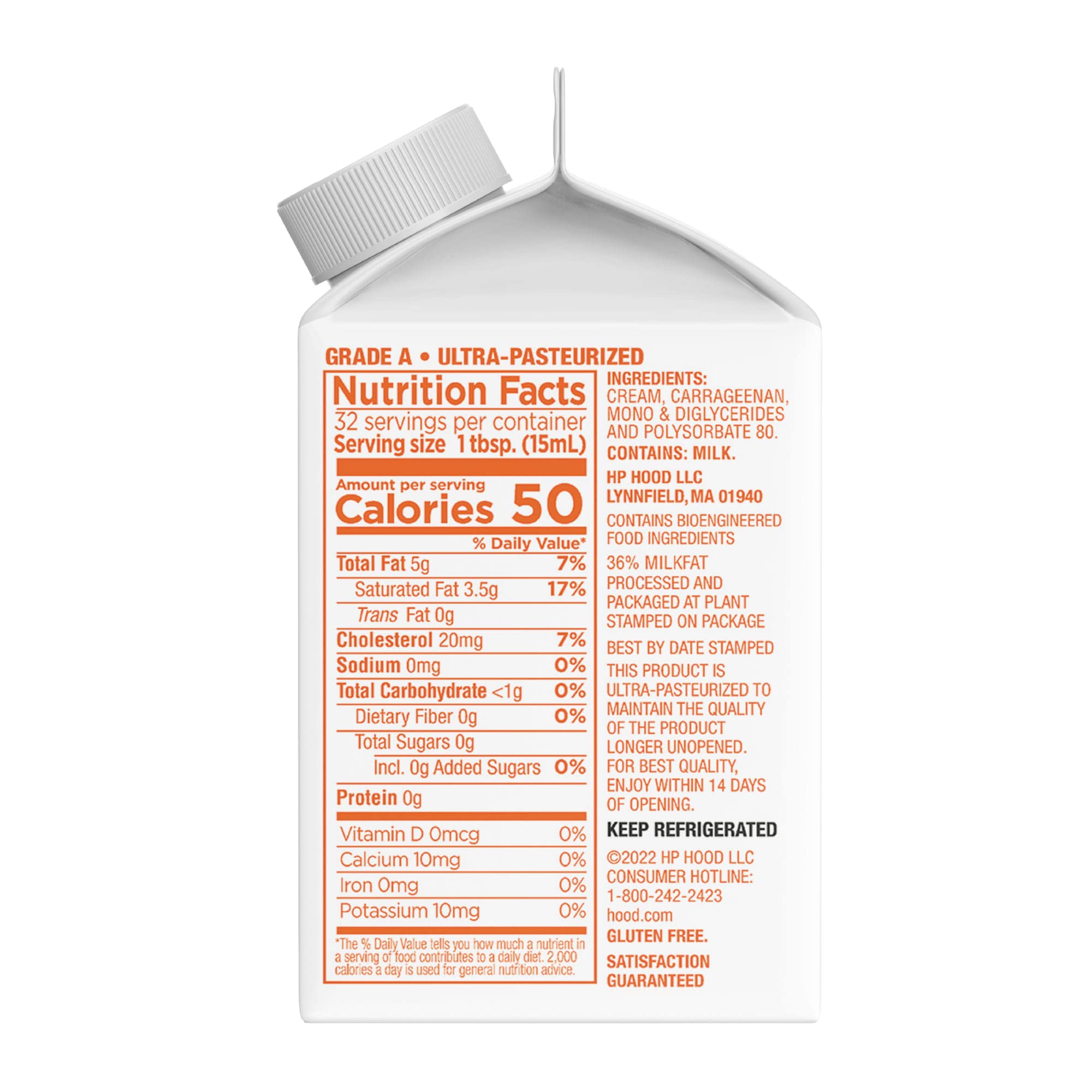 Hood Heavy Cream Ultra-Pasteurized 16 Fl Oz — view 2