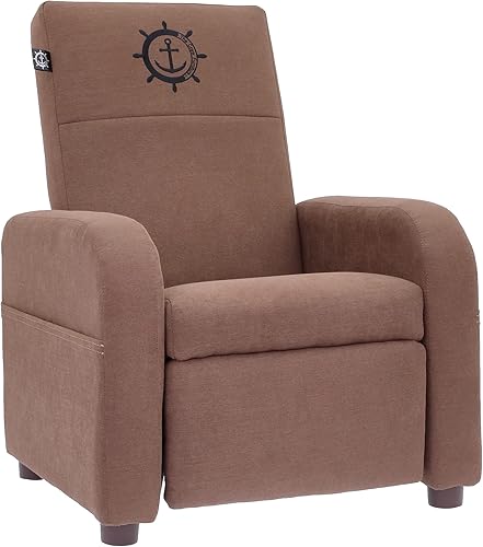 The Crew Furniture 444090 Ensign - Silla reclinable para niños color marrón sarga de poliéster