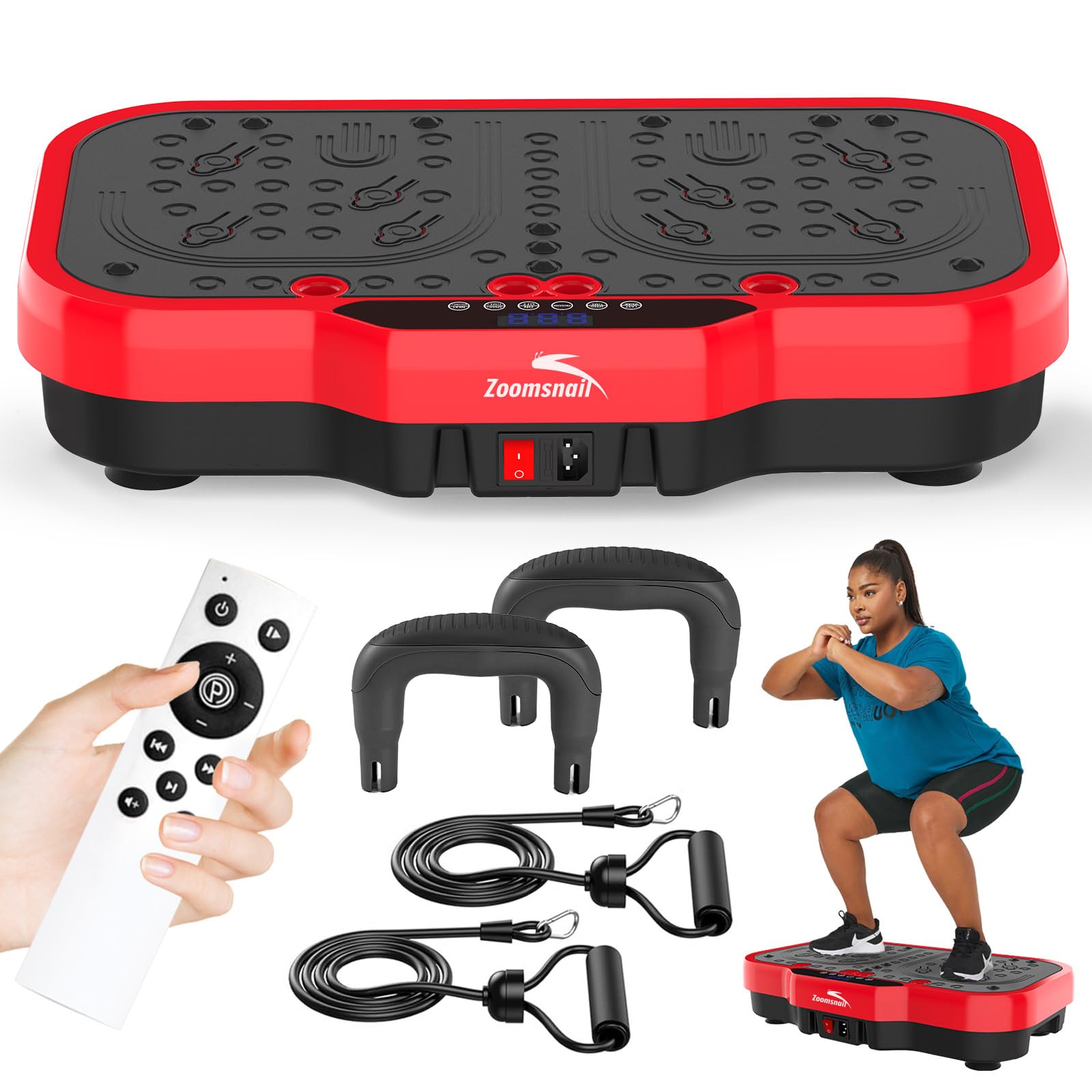Vibration Plate Exercise Machine 8000 Vibrations min Adjustable Fitness Platform 400 Lbs Capacity Whole Body Workout Extra Large