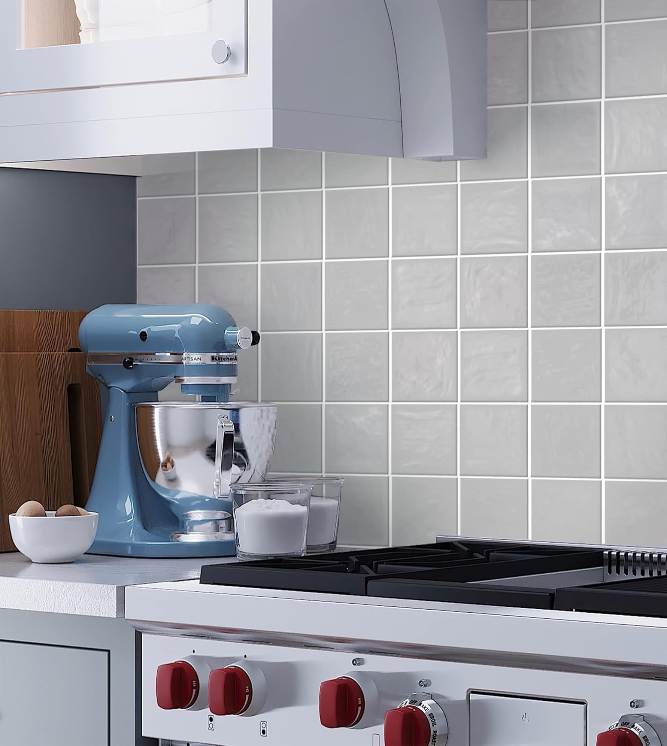 5.2" x 5.2" Ceramic Tile for Kitchen, Bathroom or Wall Panel (10.72 Sq ft- Box of 57 Tiles)