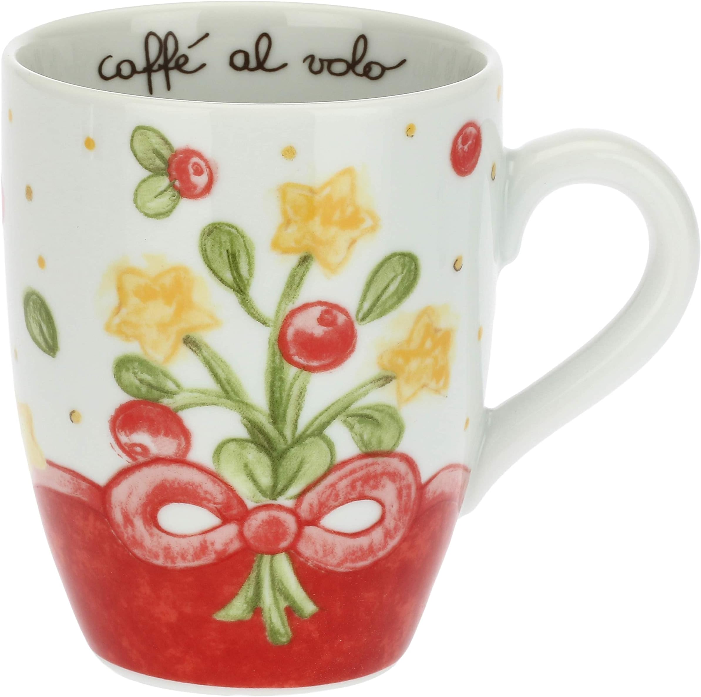 THUN Tazza Magico Natale Con Scatola In Latta - Porcellana 300 Ml, Adatta A Microonde E Lavastoviglie