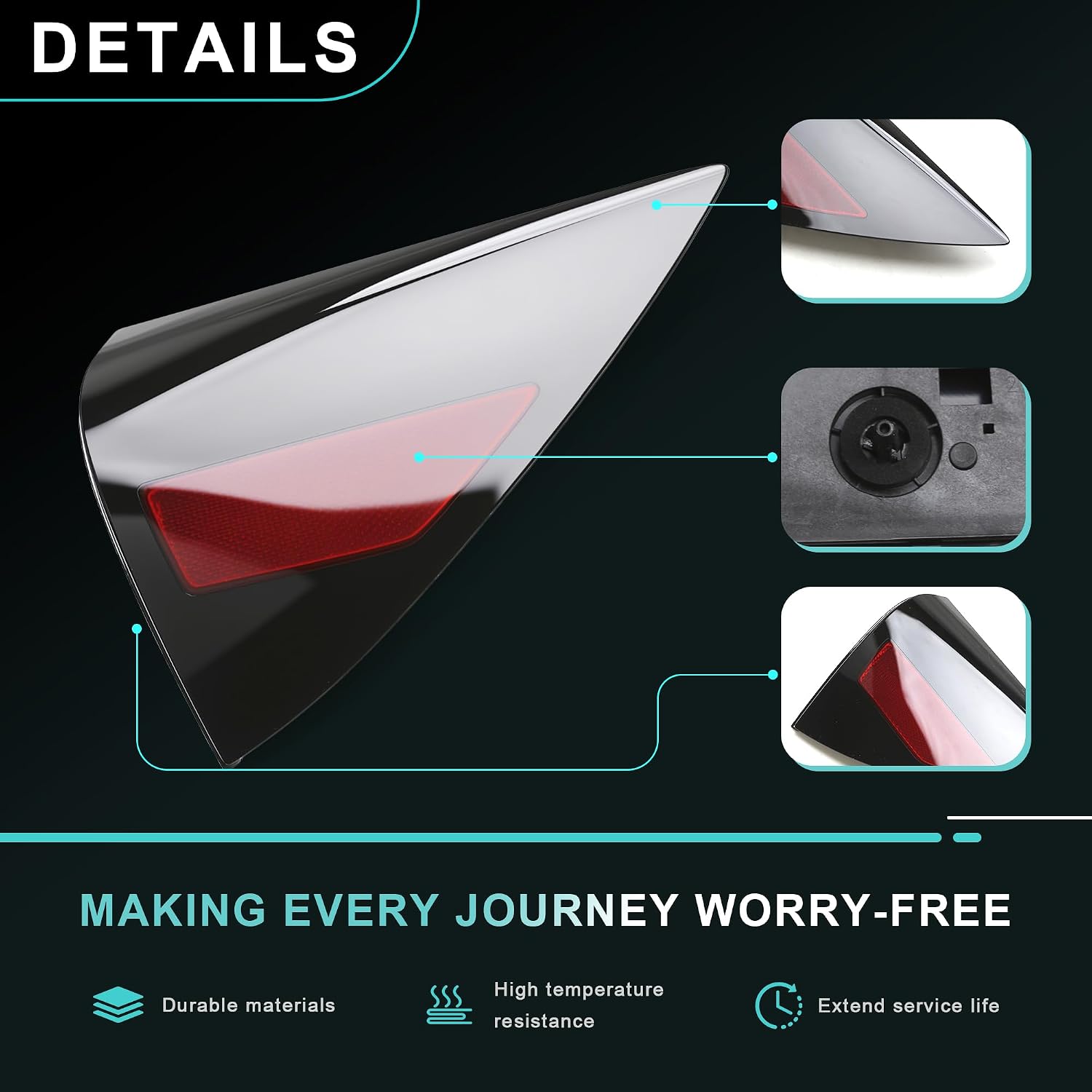 2029541-10-B Taillight Charging Port Cover Reflector Rear Right Compatible with Tesla Moedel Y Juniper 2025 202954110B