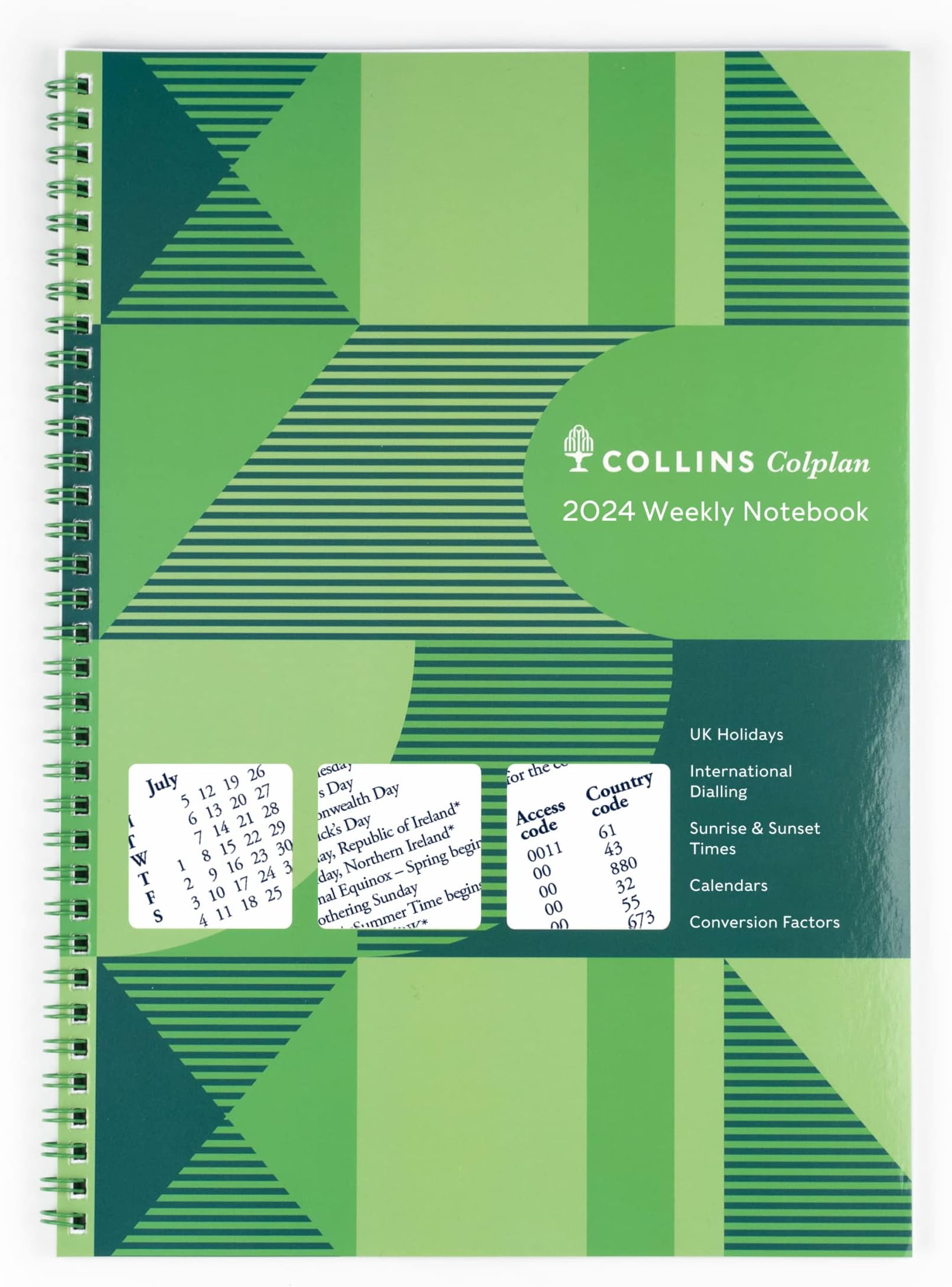 Collins Colplan 2024 Diary A4 Weekly Notebook - Business Planner and Organiser - January to December 2024 Diary - Weekly - Green - 62-24