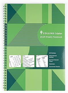 Collins Debden Collins Colplan 2024 Diary A4 Weekly Notebook - Business Planner and Organiser - January to December 2024 Diary - Weekly - Green - 62-24